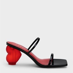 Charles & Keith Heart Heel Strappy Sandal